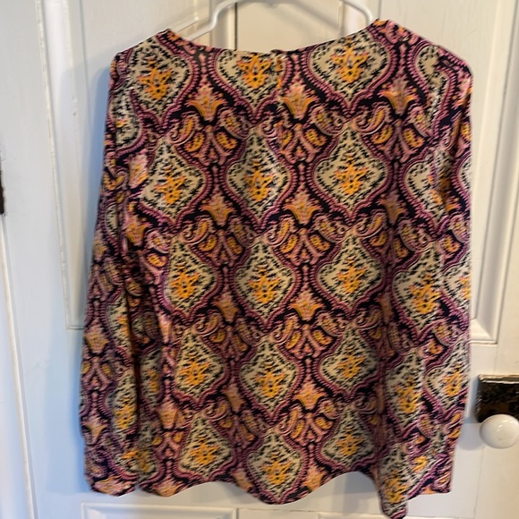 J. Crew paisley work wear top - Picture 2 of 2